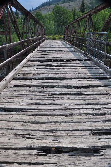 old bridge crossing the Blue River